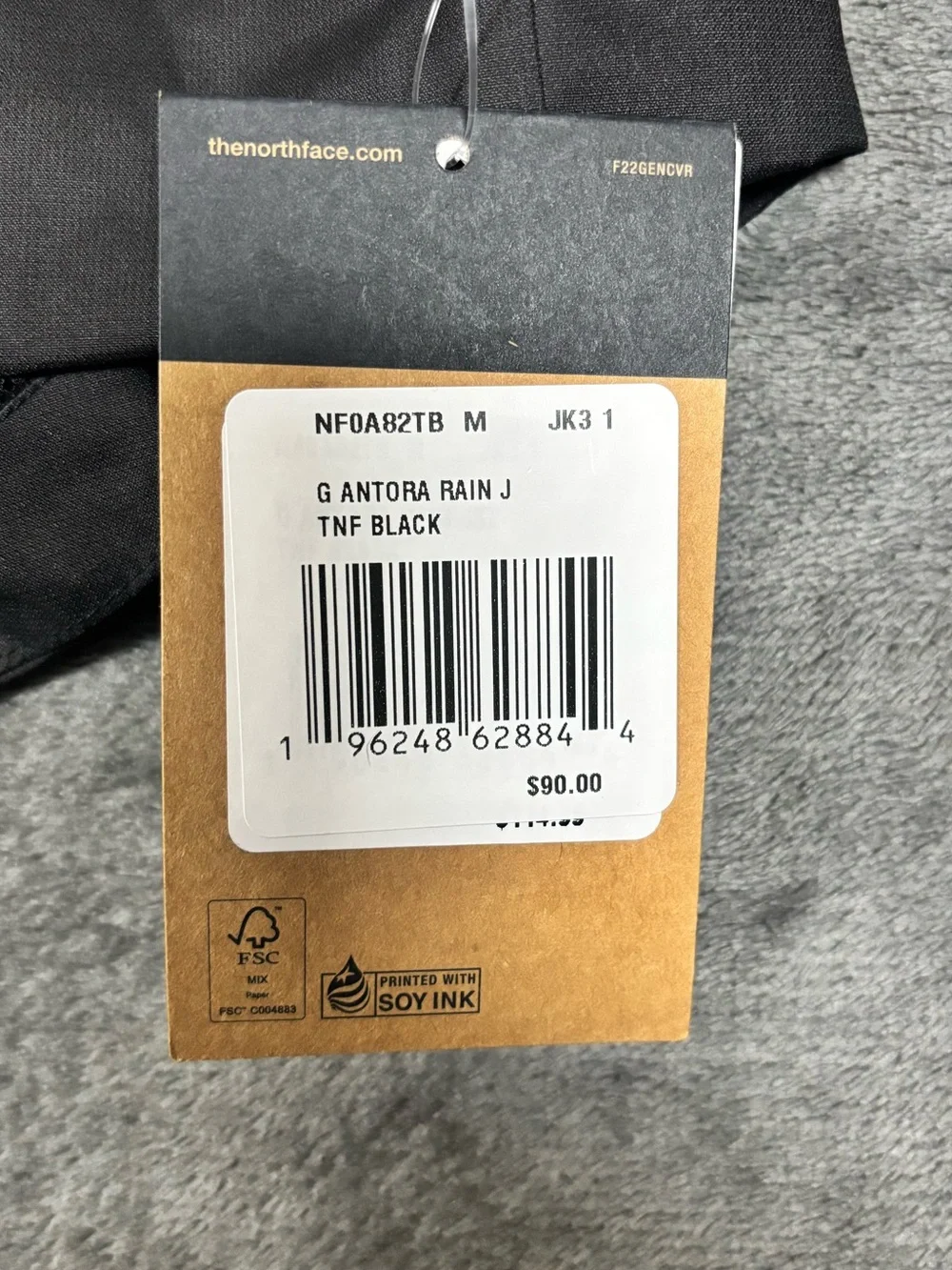 NWT The North Face Girls Antora Rain Jacket Size 10